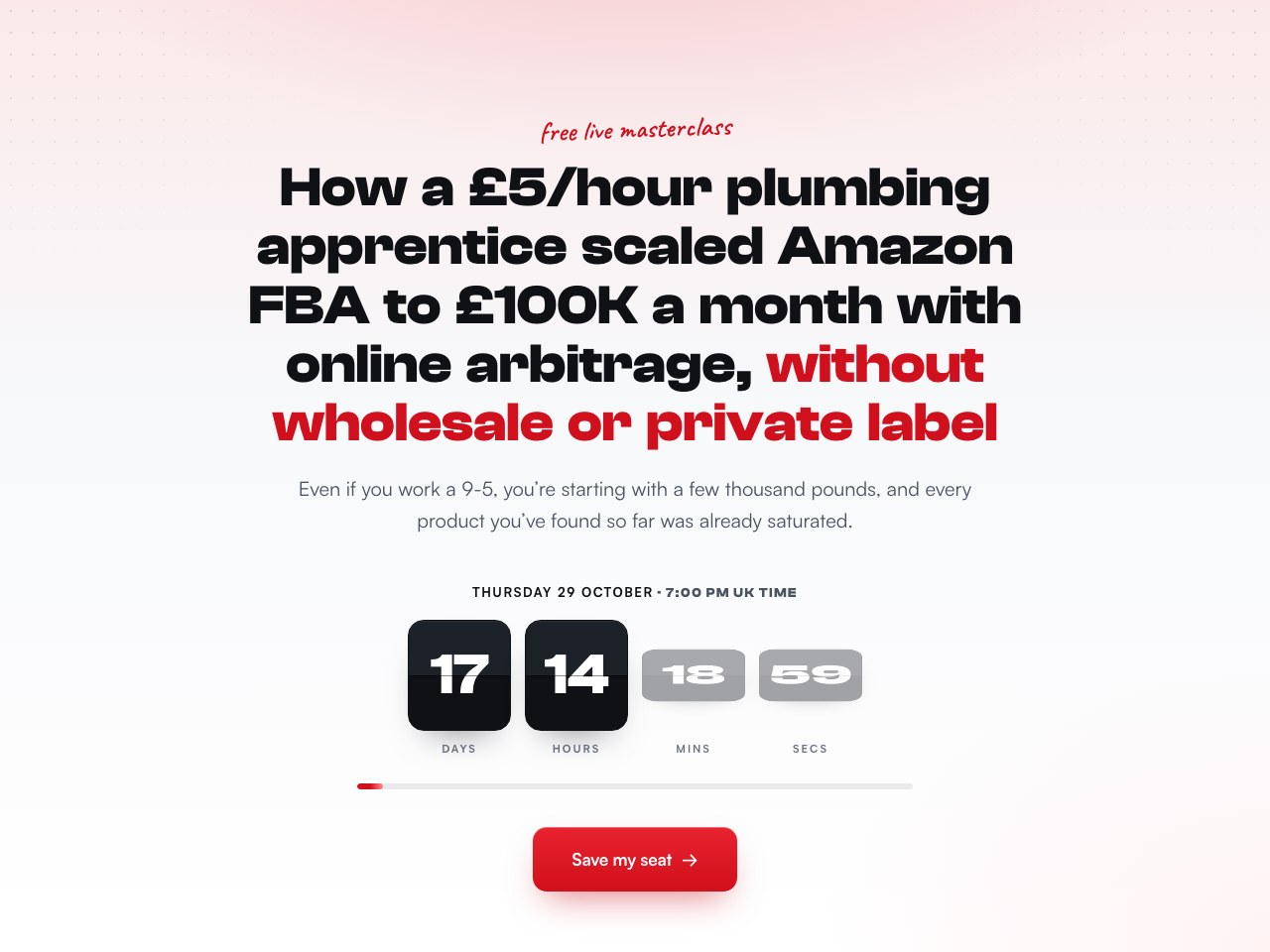 Registration page preview